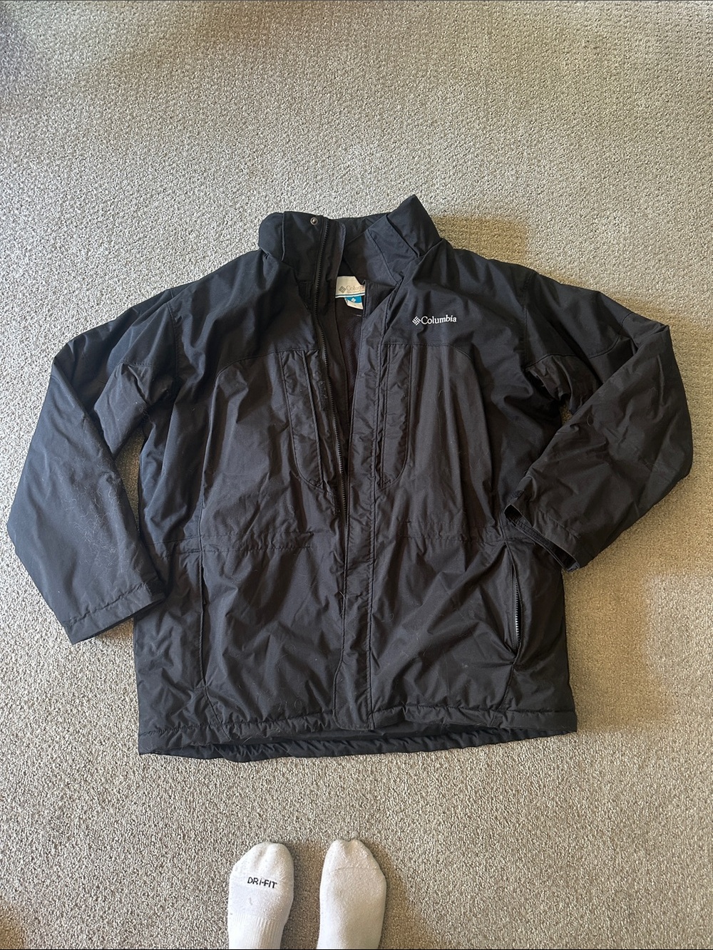 Columbia Black Lightweight Shell Jacket